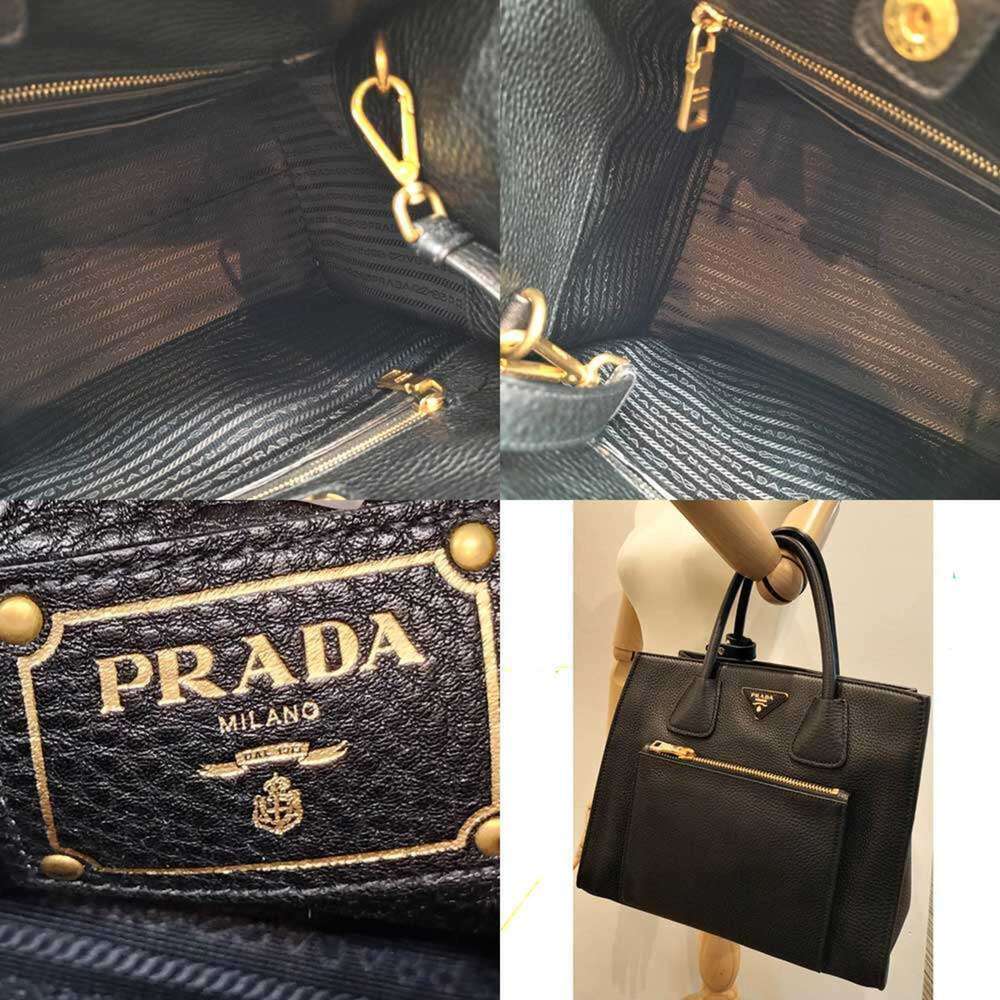 PRADA Black Leather Shoulder Bag - Picture 6 of 7
